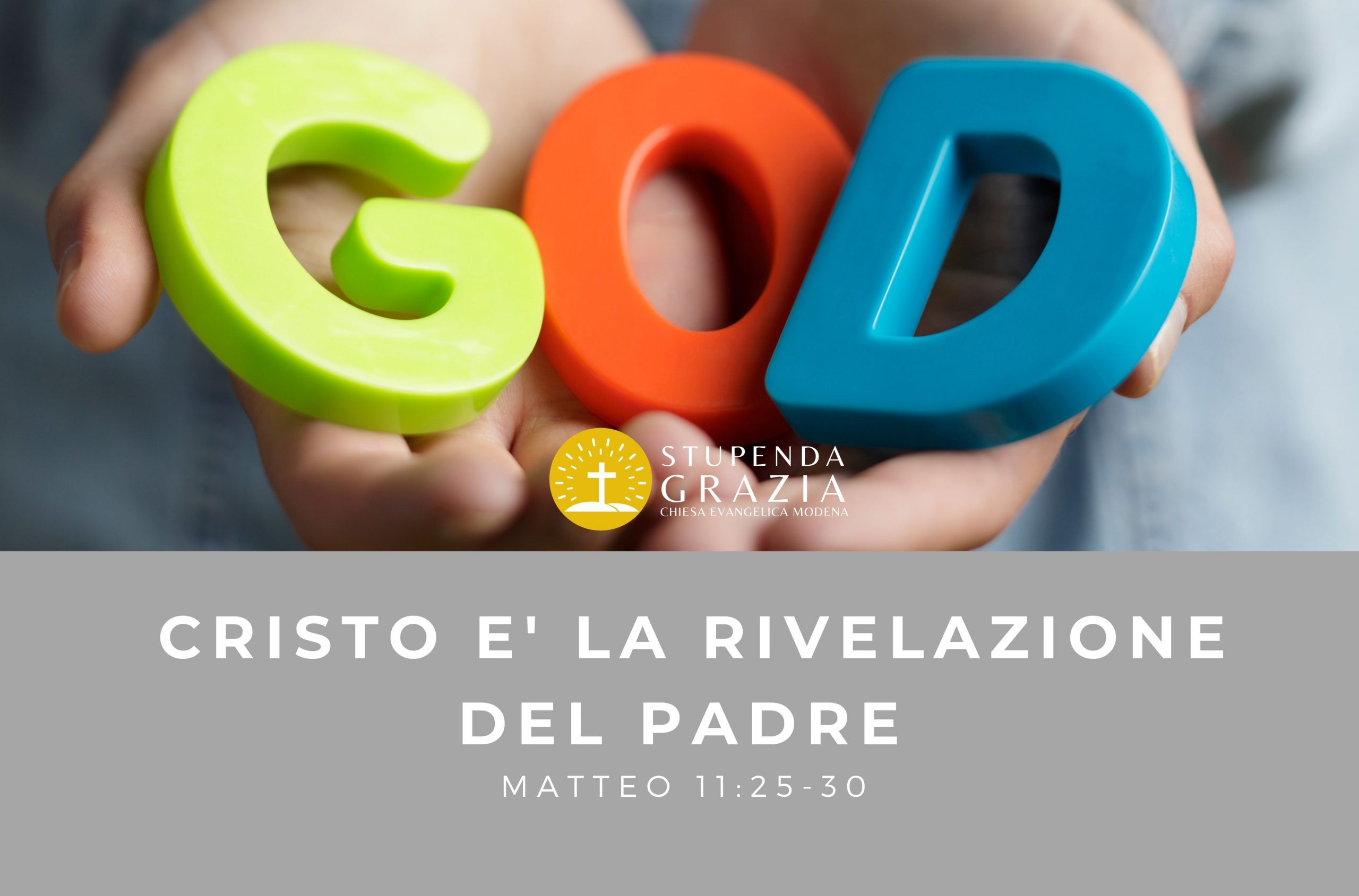 CRISTO E’ LA RIVELAZIONE DEL PADRE